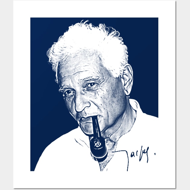 Jacques Derrida / Philosopher Fan Art Design Wall Art by DankFutura